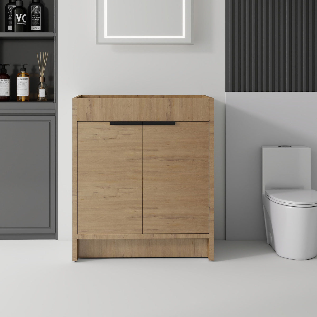 Freestanding Bathroom Vanity Cabinet With Soft Close Doors, Cabinet Only