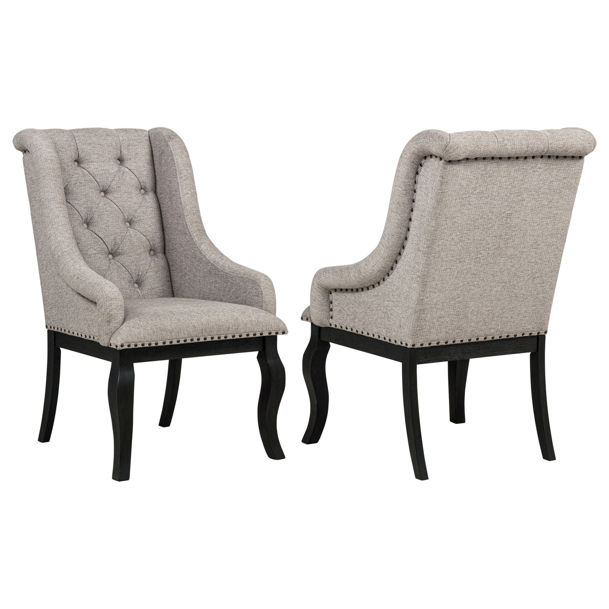 Kinzler - Arm Chair (Set of 2) - Tan / Black