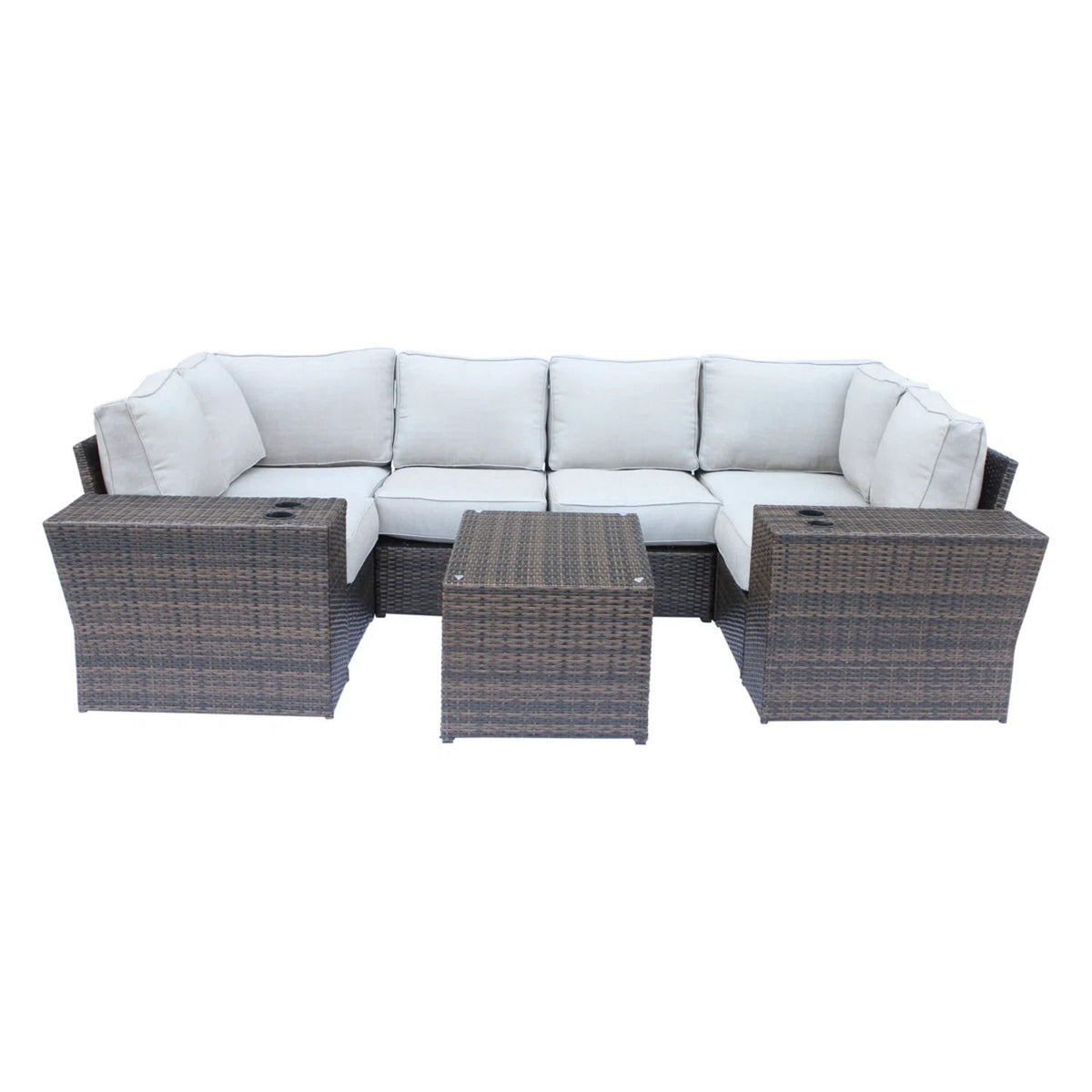 4 Person Patio Set With Cushions - Espresso