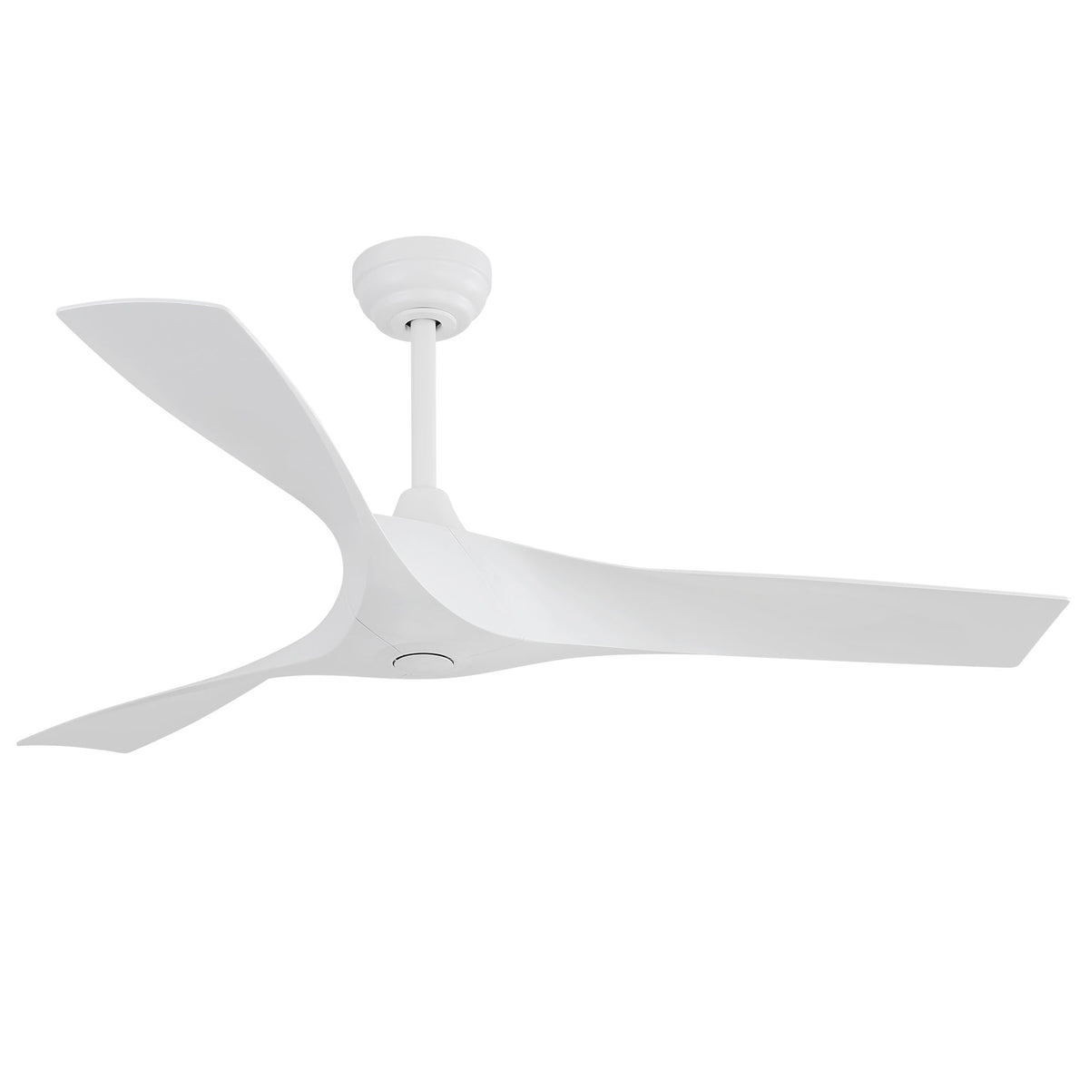 52" Ceiling Fan With Remote Control, Quiet Reversible DC Motor, For Indoor Outdoor Use - White