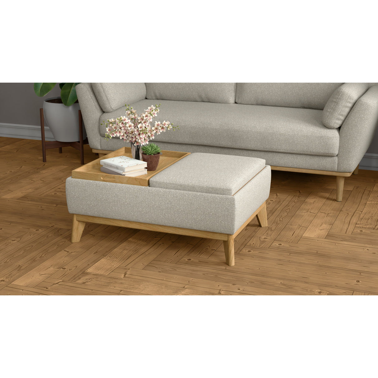 Reversible Tray Ottoman