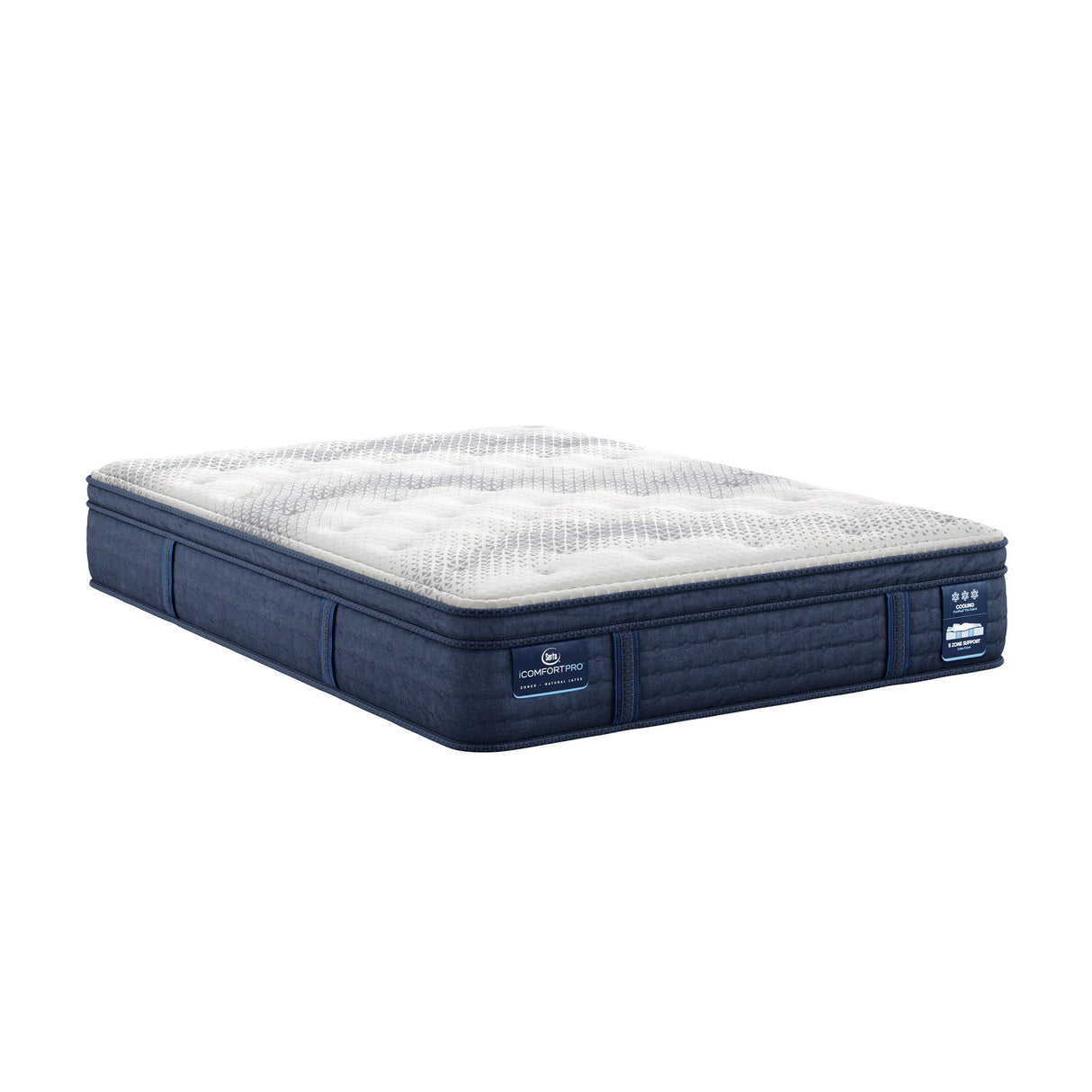 iComfortPro - 15" Dartmouth Latex Foam Plush Pillow Top Mattress