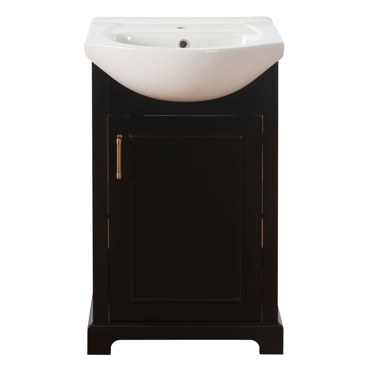 20" Bathroom Vanity With Bulged Sink, Freestanding Single Vanity Set, Soft Close Door