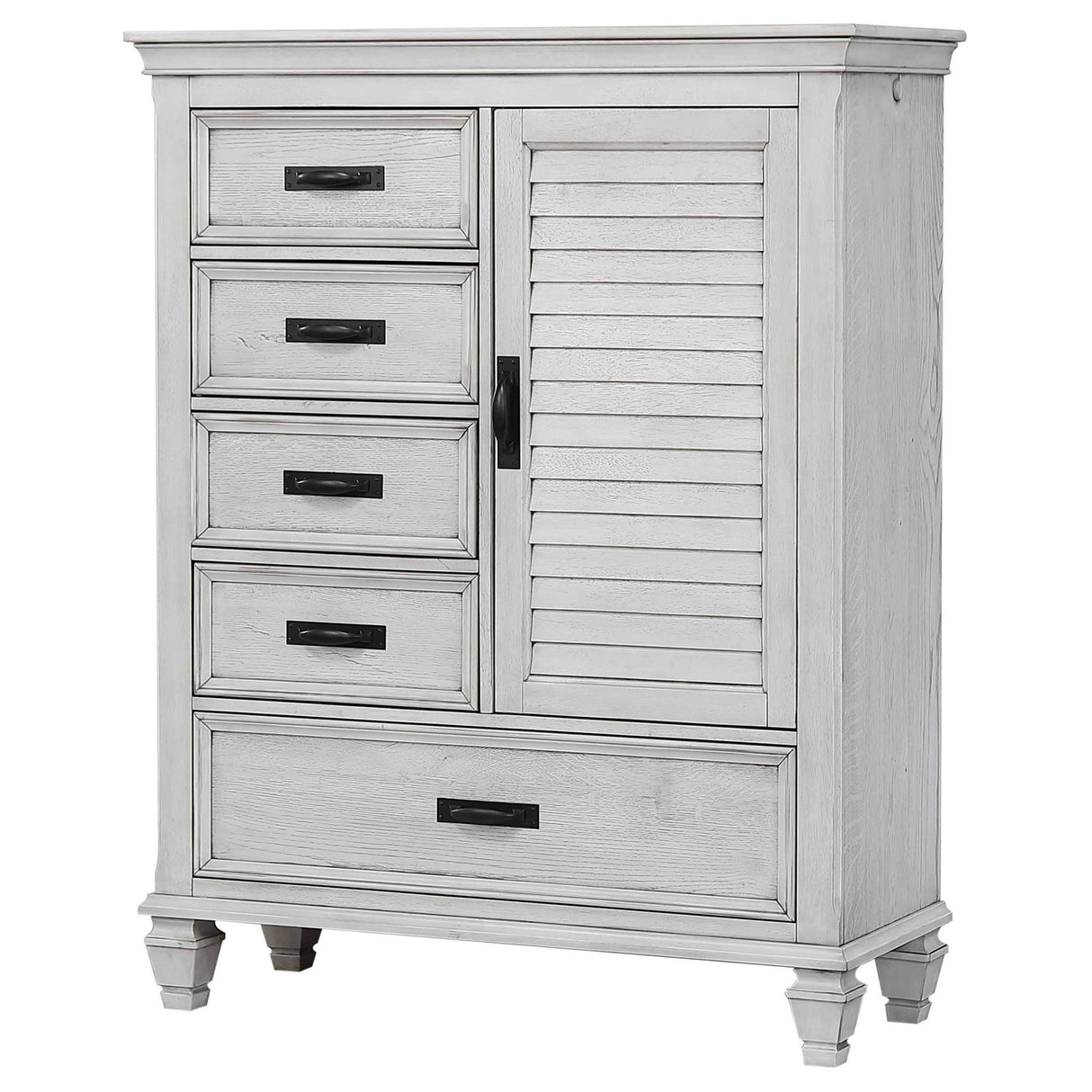 Lockeford - 5 Drawer Door Chest - White