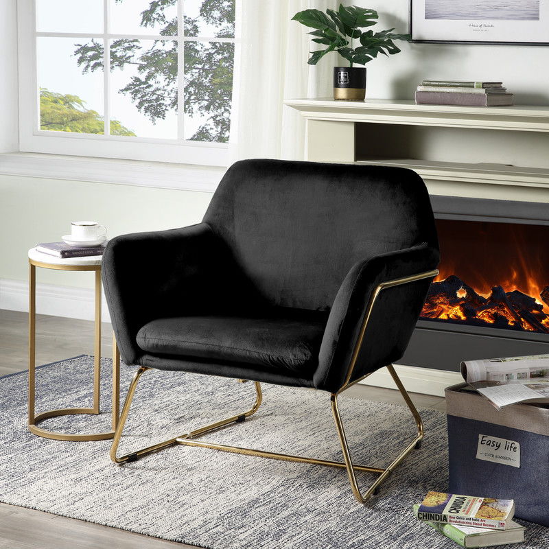 Keira - Accent Chair With Metal Base