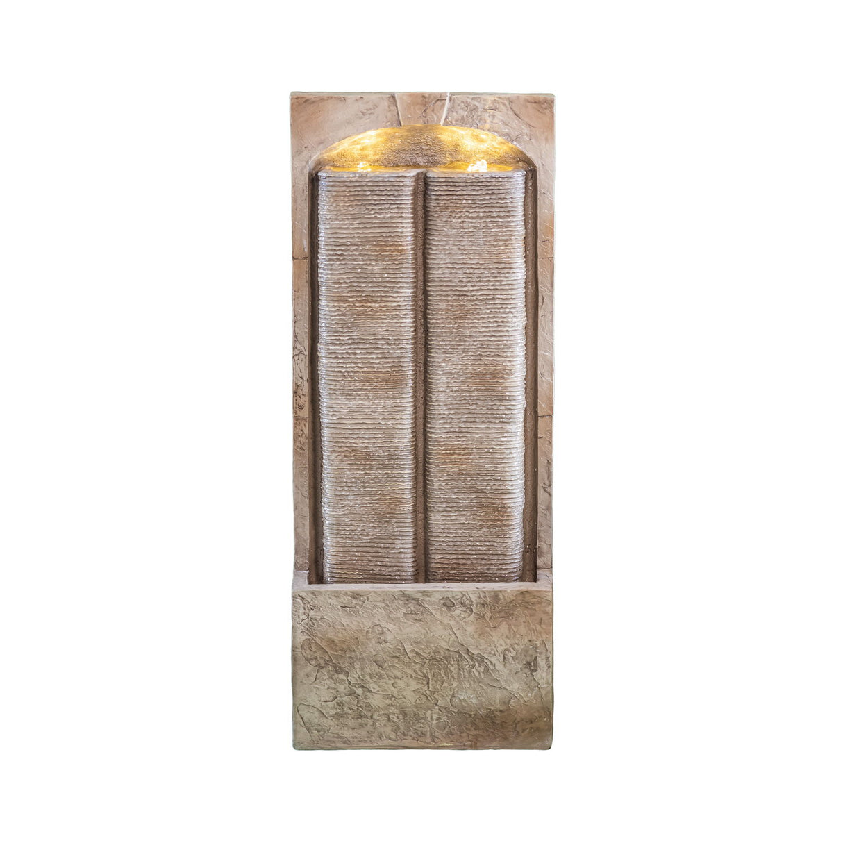Modern Outdoor Water Fountain With LED Lights