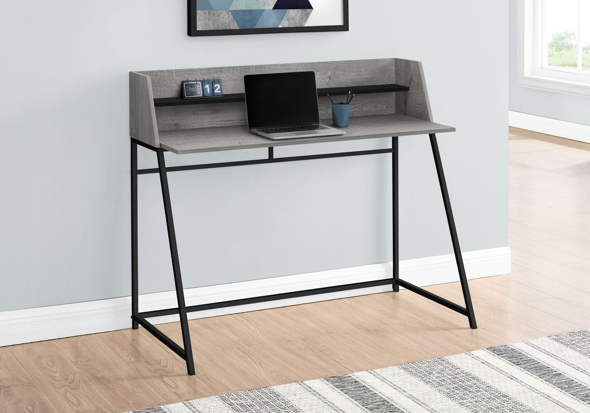 Computer Desk For Home Office, Laptop, Storage Shelves - Gray