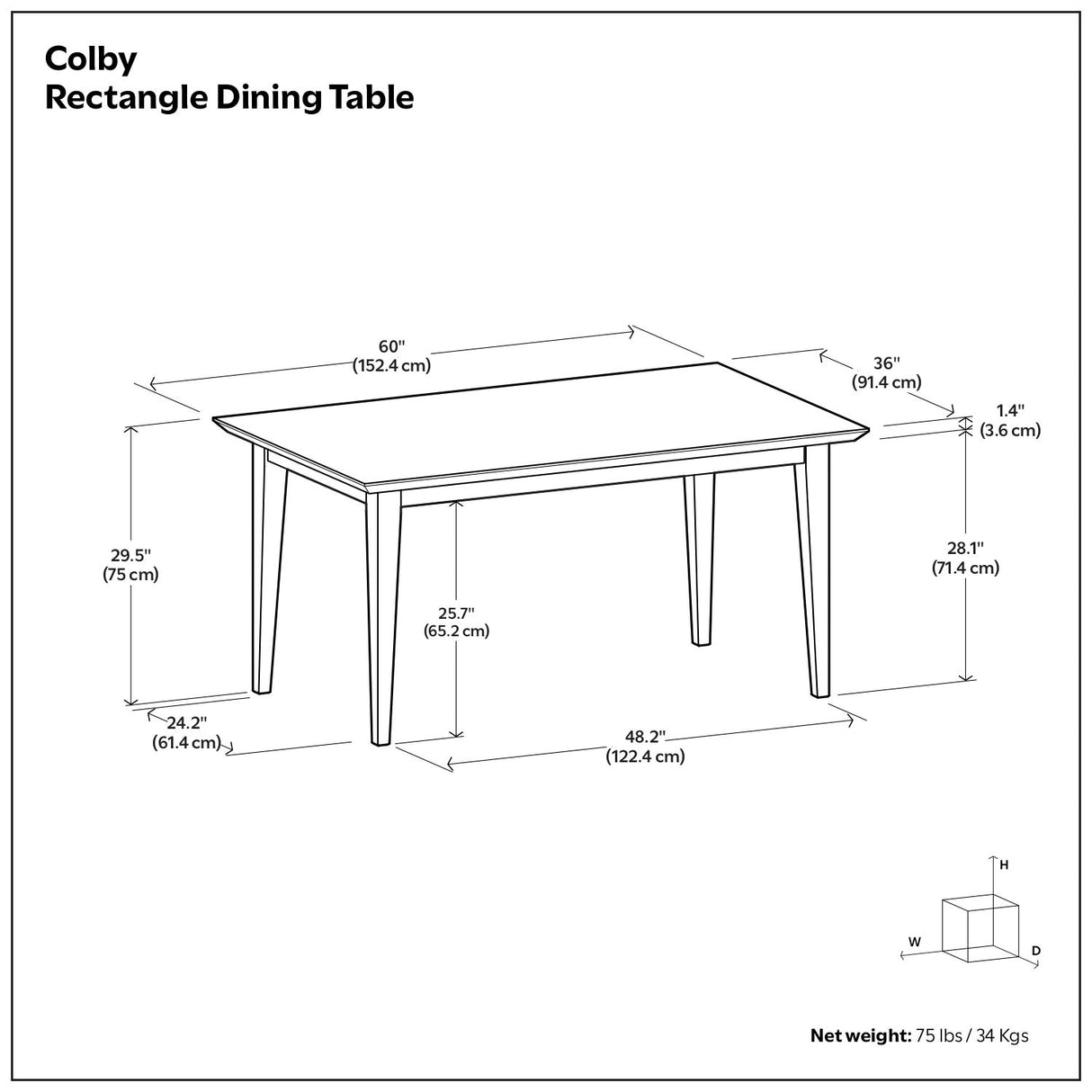 Colby - Dining Table - Oak