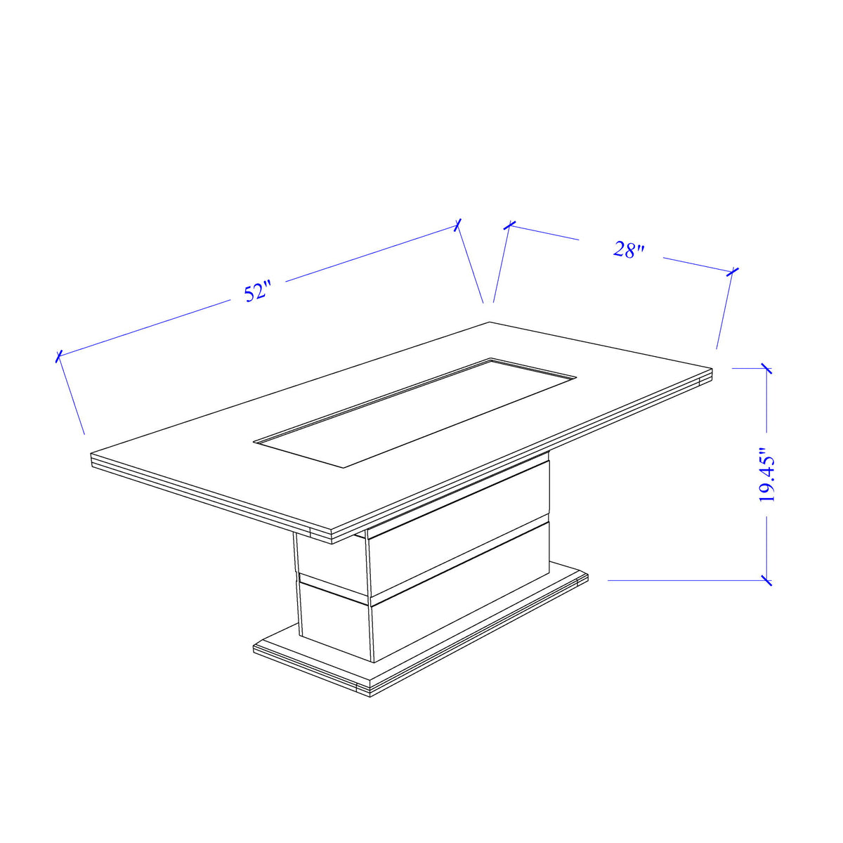 Ariya - Coffee Table - Dark Gray