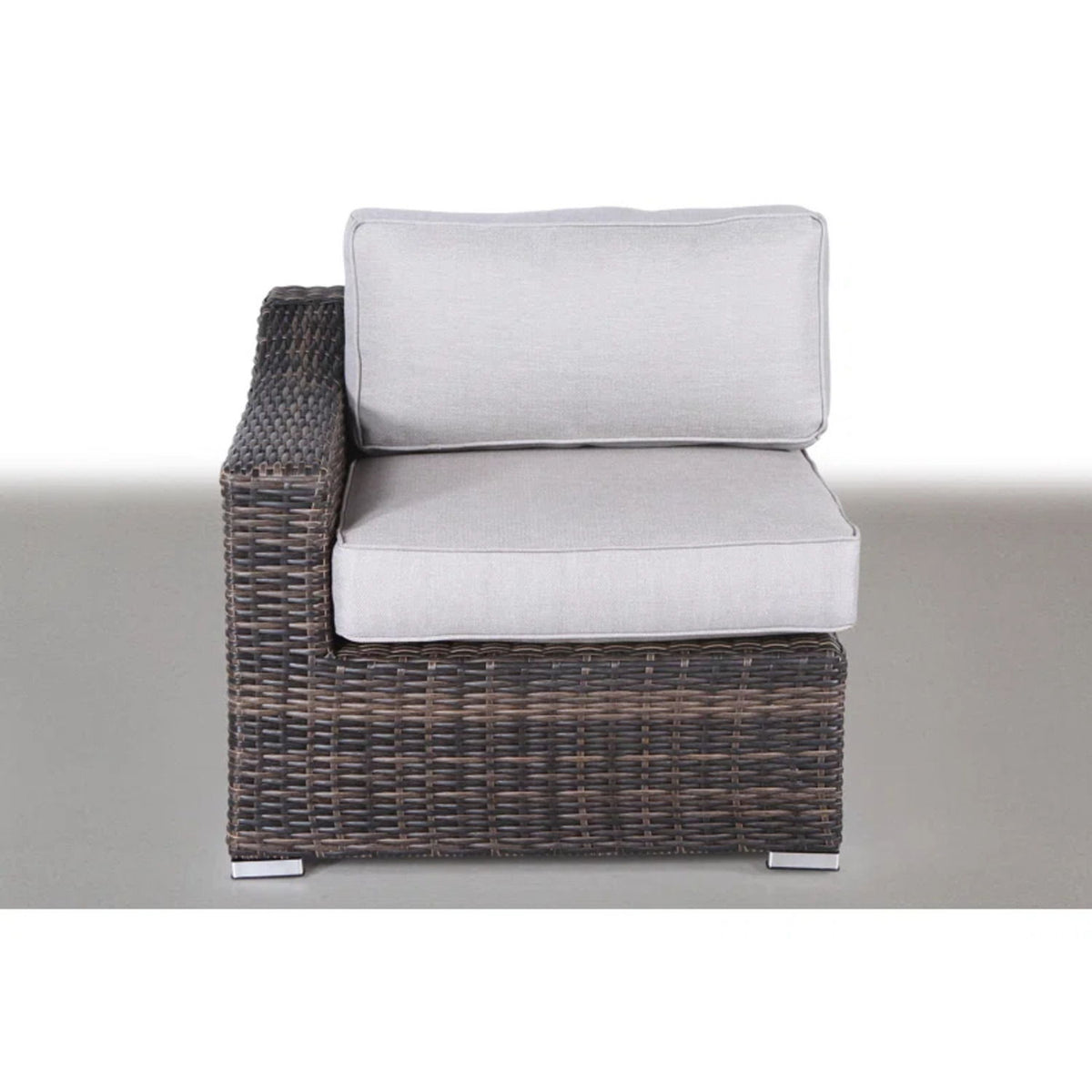 Outdoor 4 Person Garden Seating Set, Resin Wicker, Weather Resistant - Brown Mix