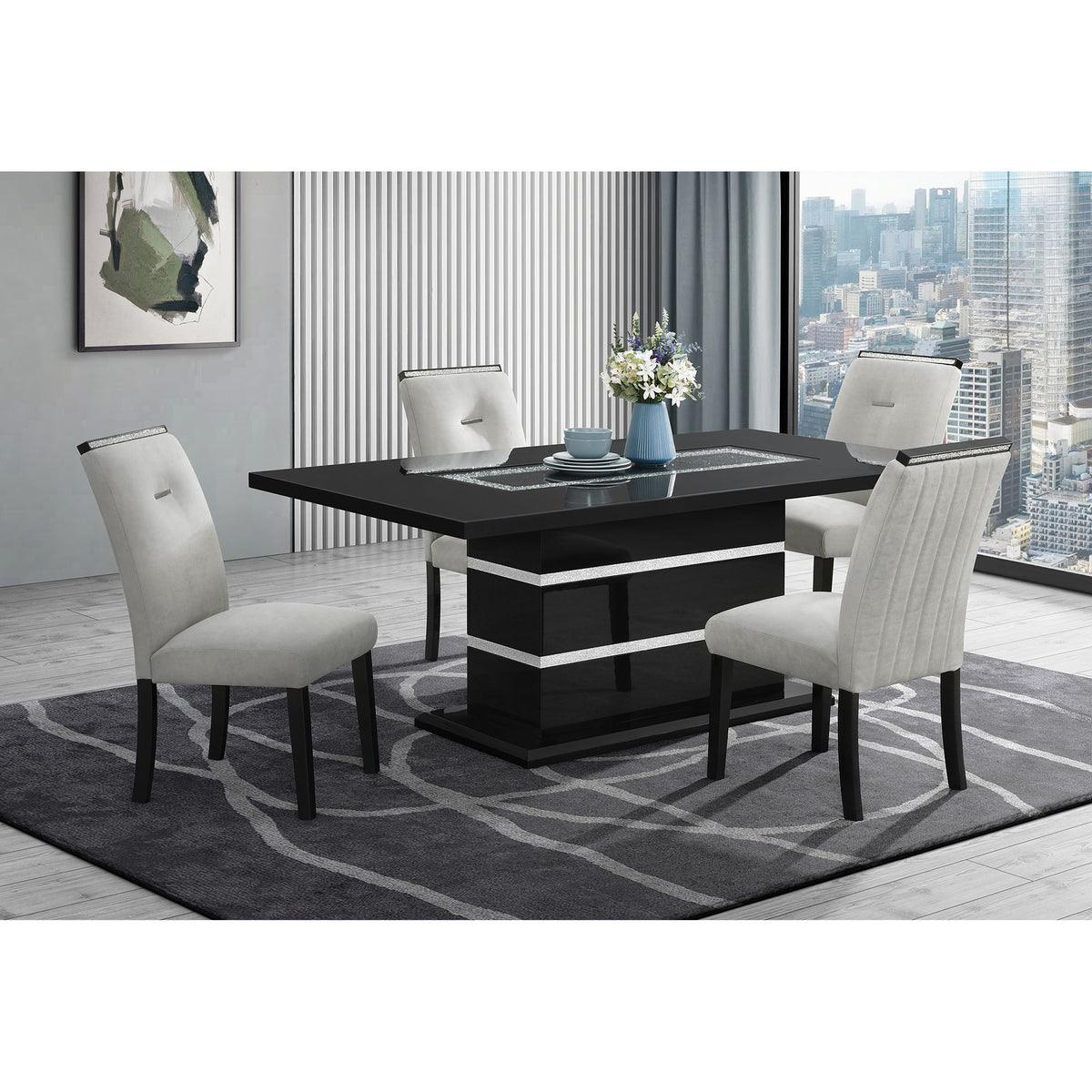 Ariya - Bar Stools (Set of 2) - Black / Gray
