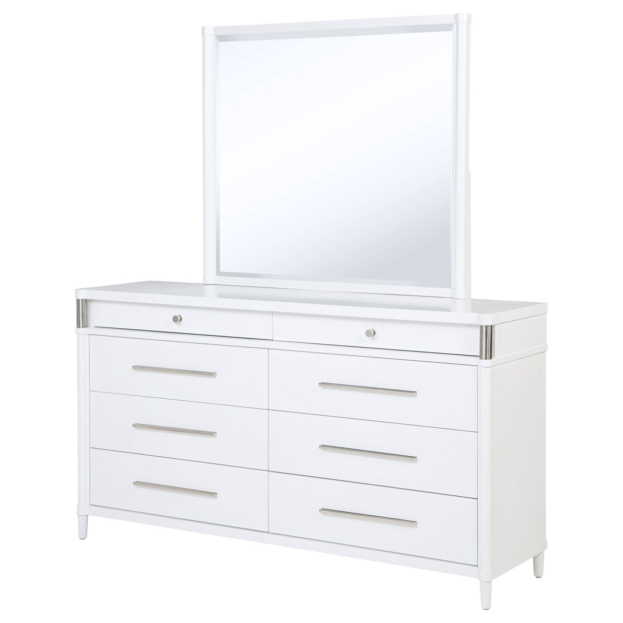 Robinson - 8 Drawer Dresser With Mirror - White