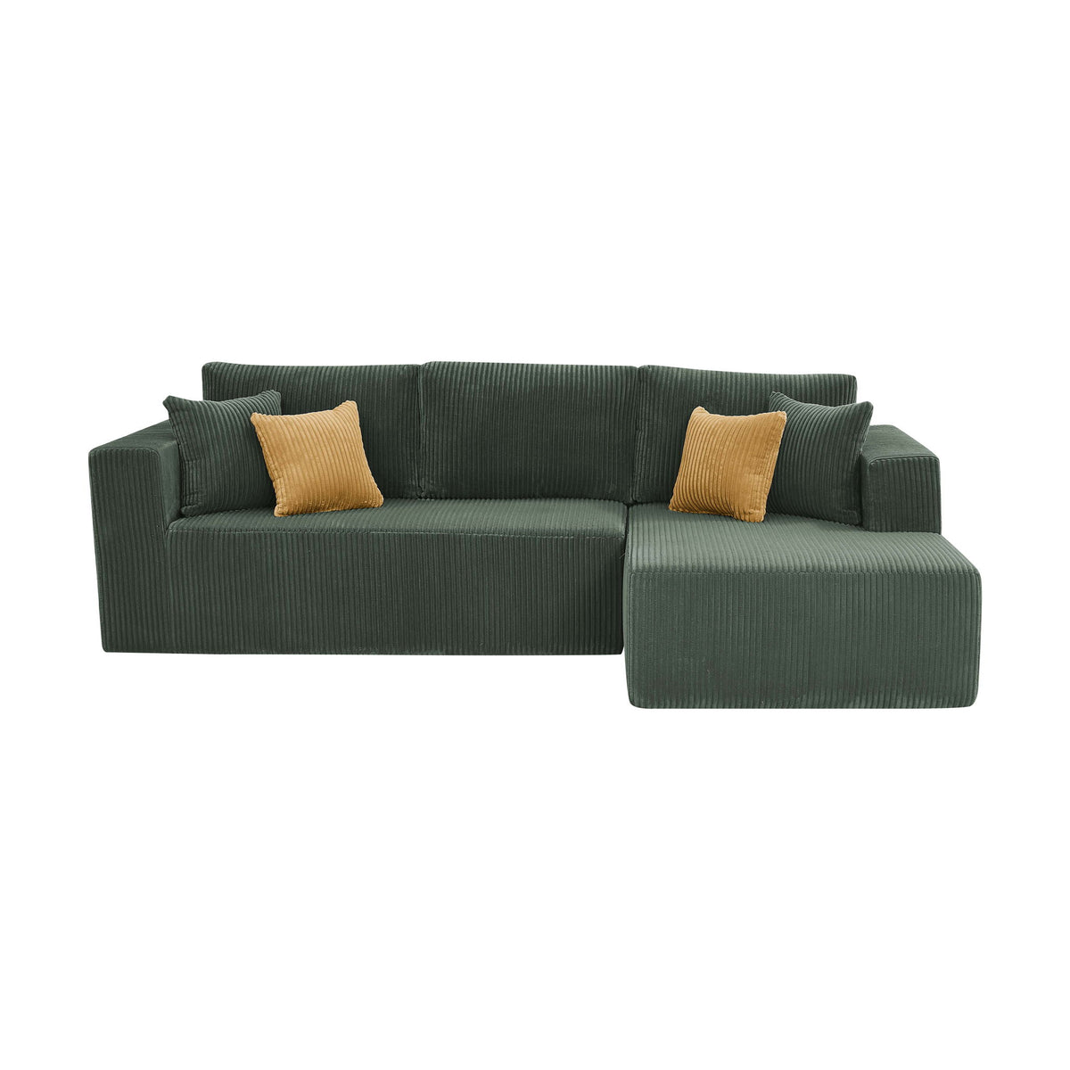 L - Shape Full Compressed Upholstered Sectional
