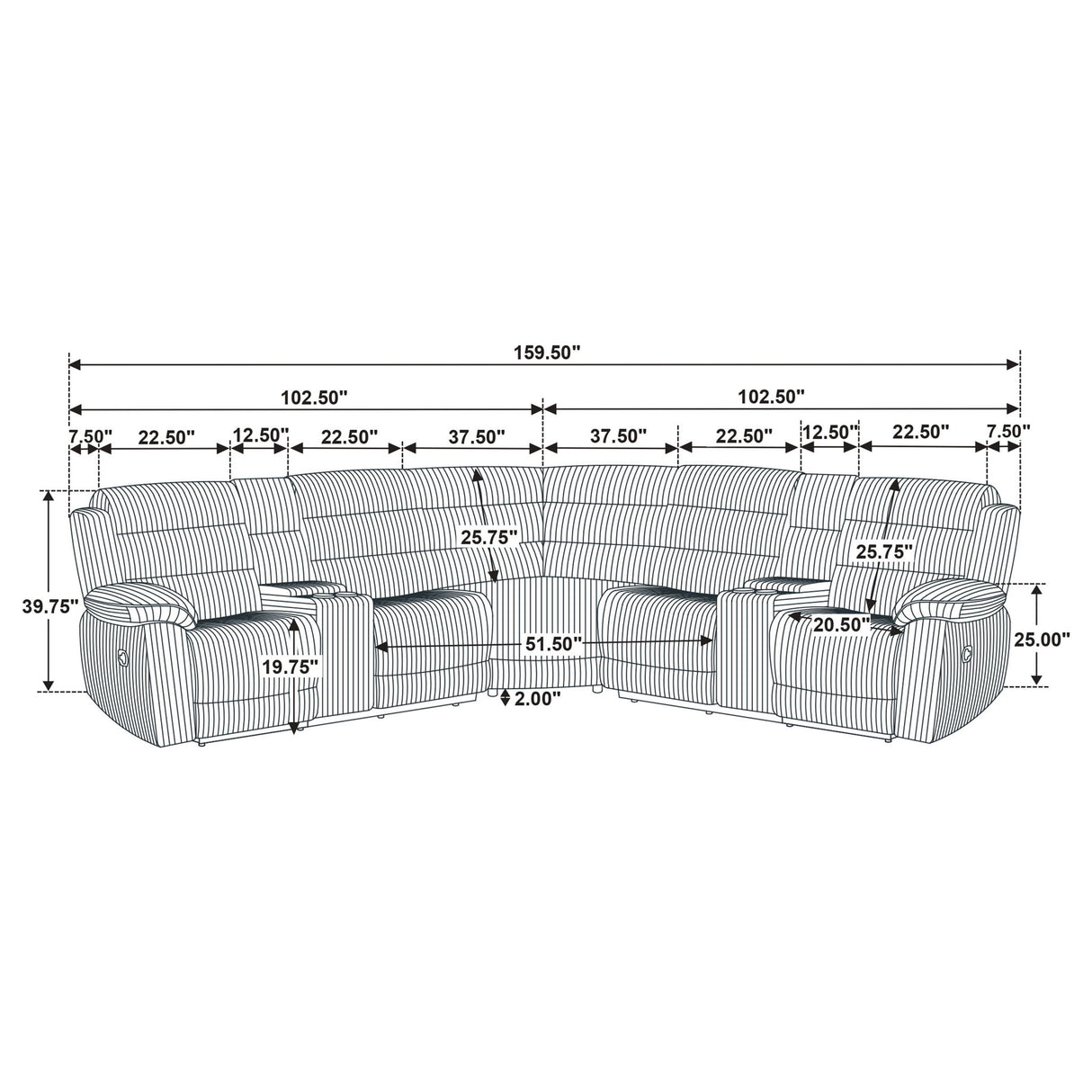 Kendra - Reclining Sectional Sofa