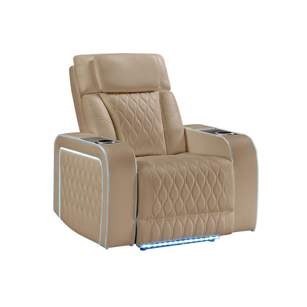 Electra - Power Recliner With Power Headrest, Massage, LED Lighting And USB Control