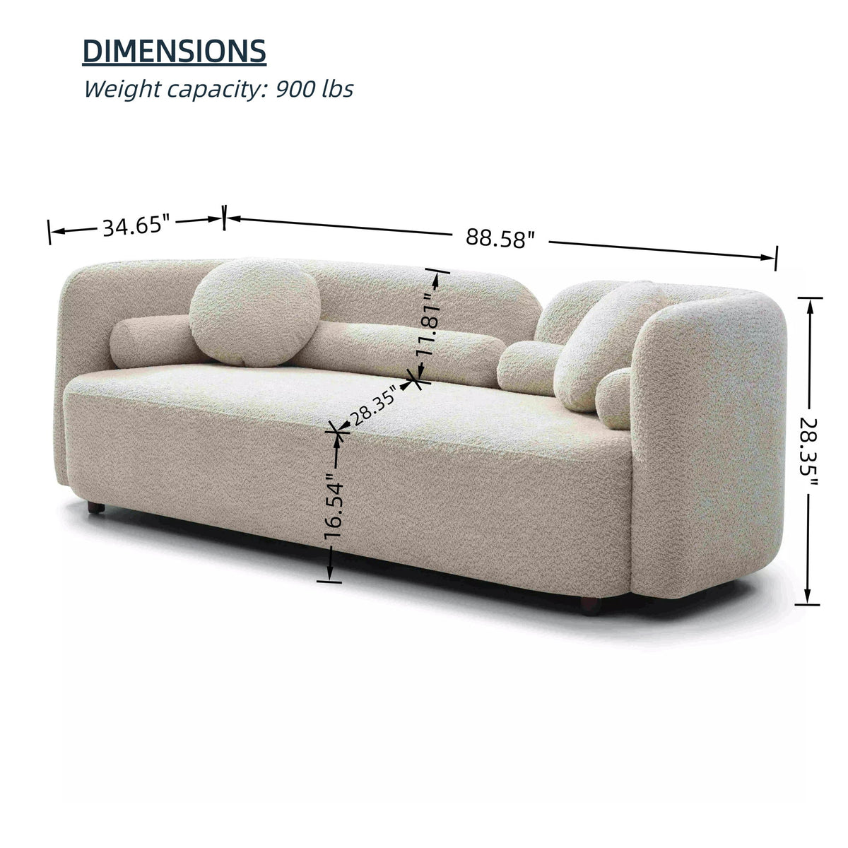 4 Piece Living Room Set With 3 Seater Sofa, Loveseat, And 2 Accent Chairs For Apartment - Light Beige