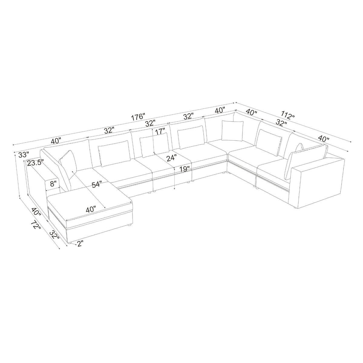 Upholstered Modular Sectional & Custom Configuration