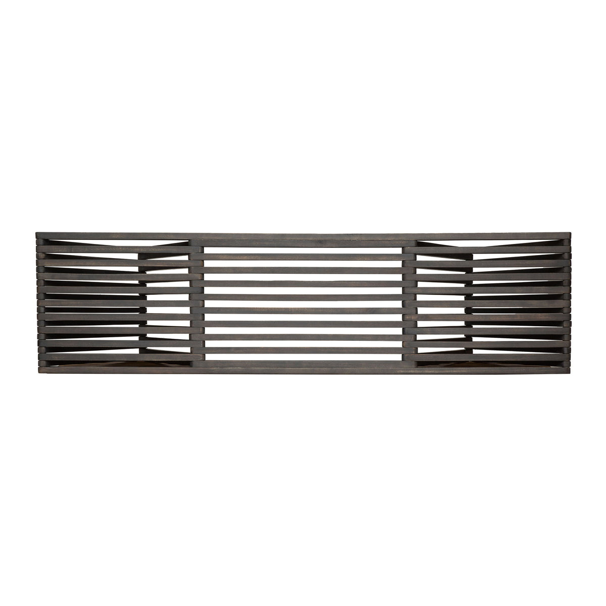 Gloaming - Outdoor Bench With Slat Design And Triangular Base - Dark Gray