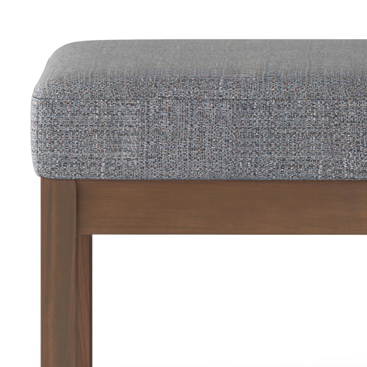 Milltown - Footstool Small Ottoman Bench - Dark Gray - Fabric