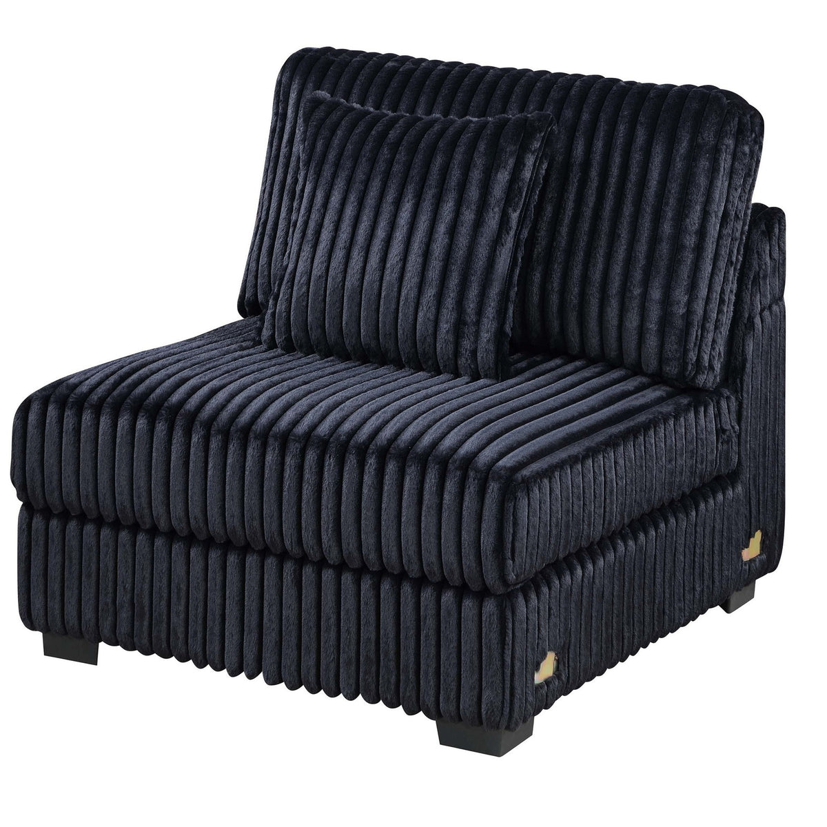 Armless Chair With Pillow, Living Room Furniture