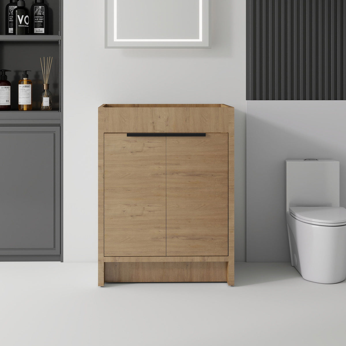 Freestanding Bathroom Vanity Cabinet With Soft Close Doors, Cabinet Only