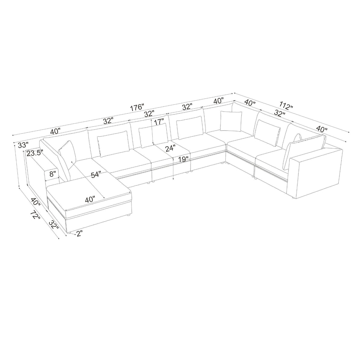 Upholstered Modular Sectional & Custom Configuration