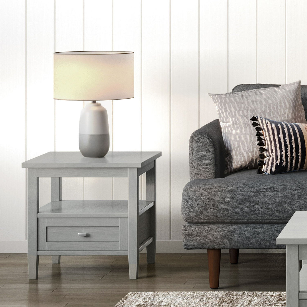 Warm Shaker - End Table - Gray