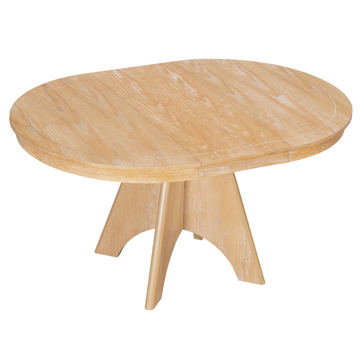 Extendable Dining Table With Sturdy Crossed Legs