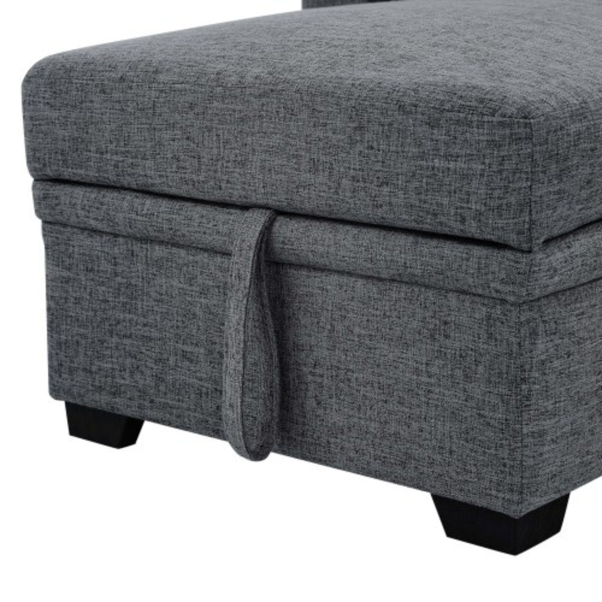 Reversible Storage Chaise - Dark Gray