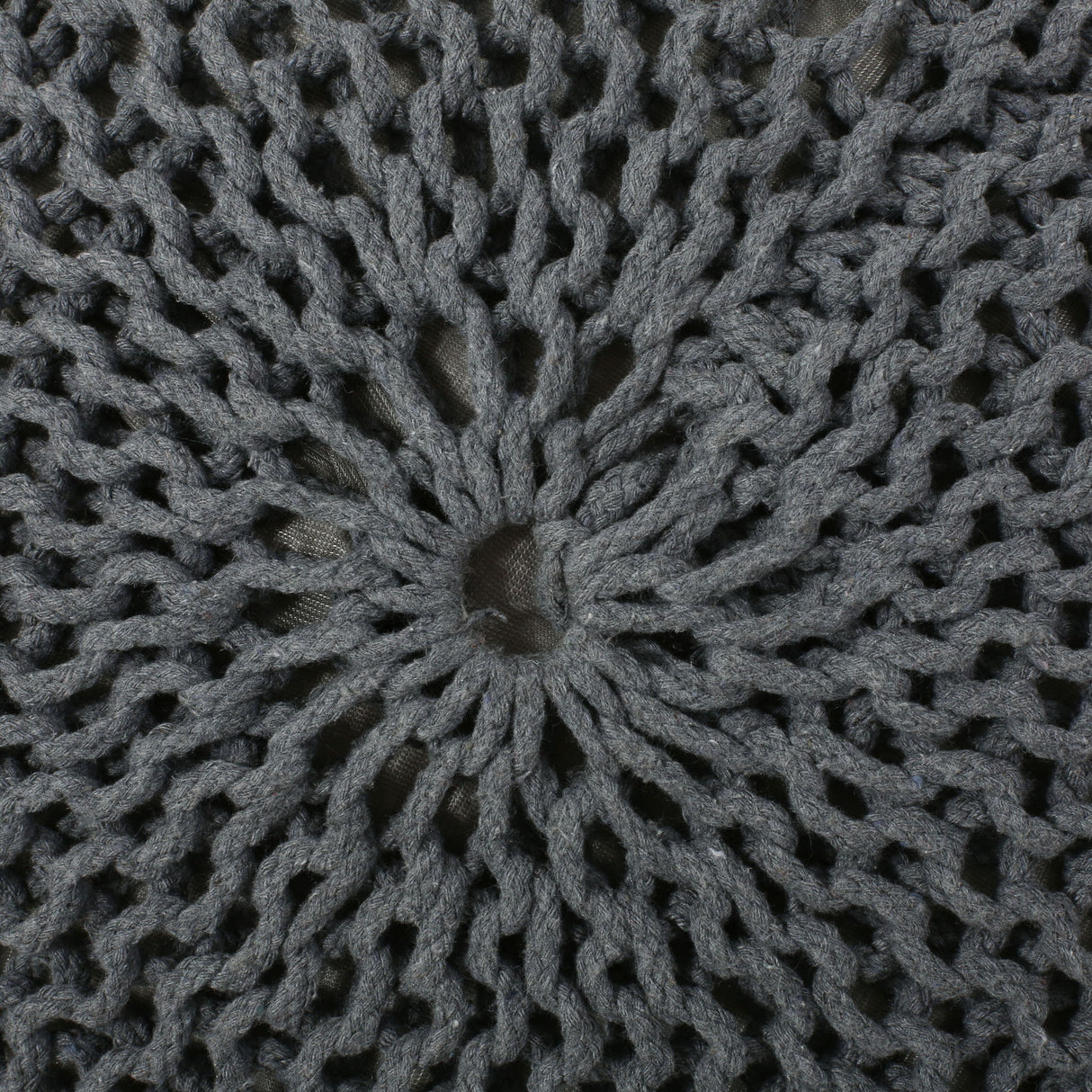 Bordeaux - Knitted Round Pouf, Versatile Ottoman And Floor Cushion