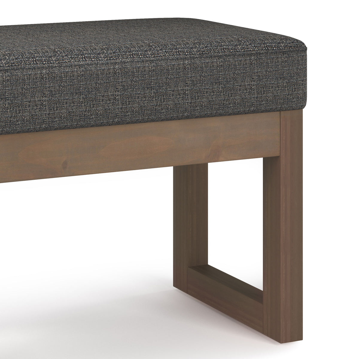 Milltown - Footstool Small Ottoman Bench - Dark Gray
