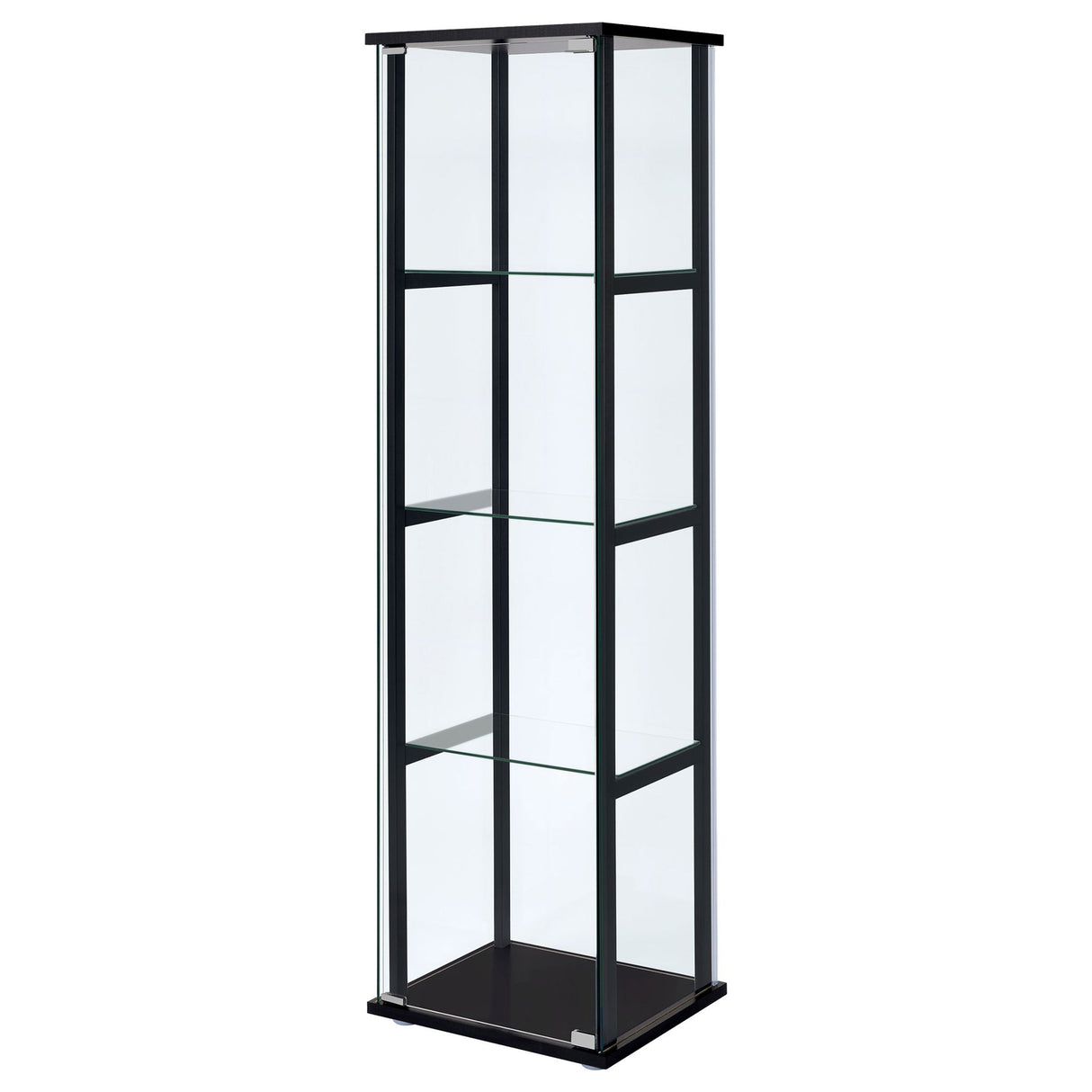 Serena - 4 Shelf Curio Cabinet - Black