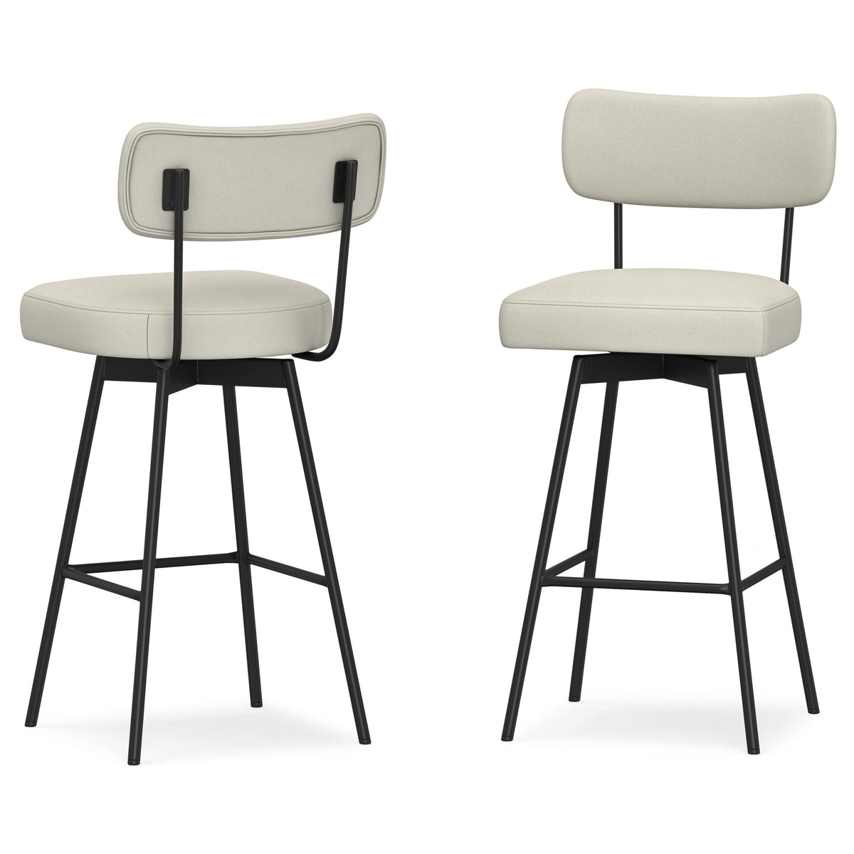 Giselle - Swivel Bar Stool (Set of 2) - Gray