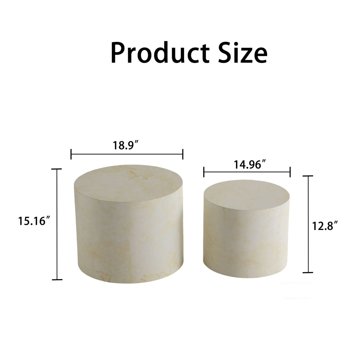 Modern Round Nesting Coffee Table (Set of 2)