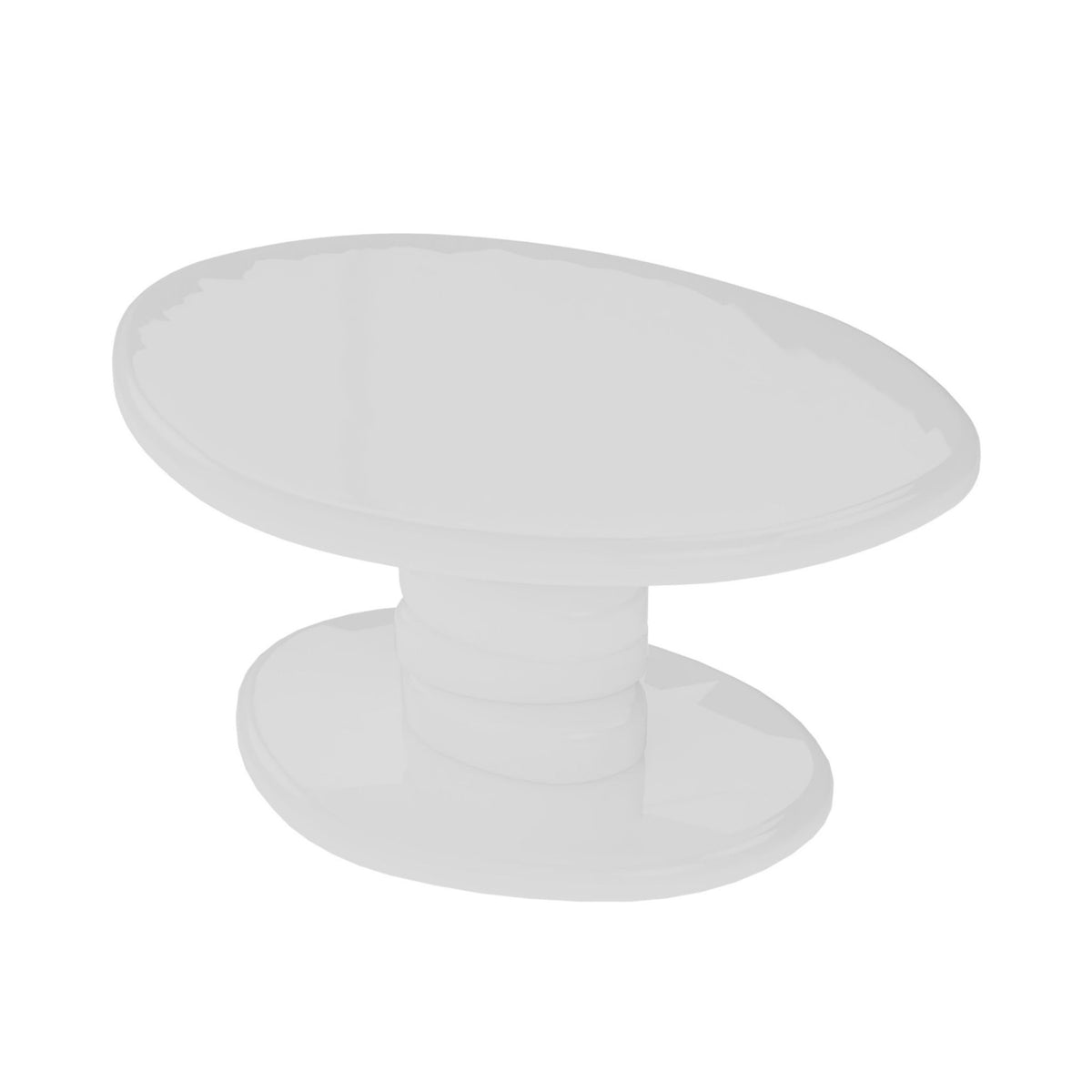 Cobblestone End Table - White