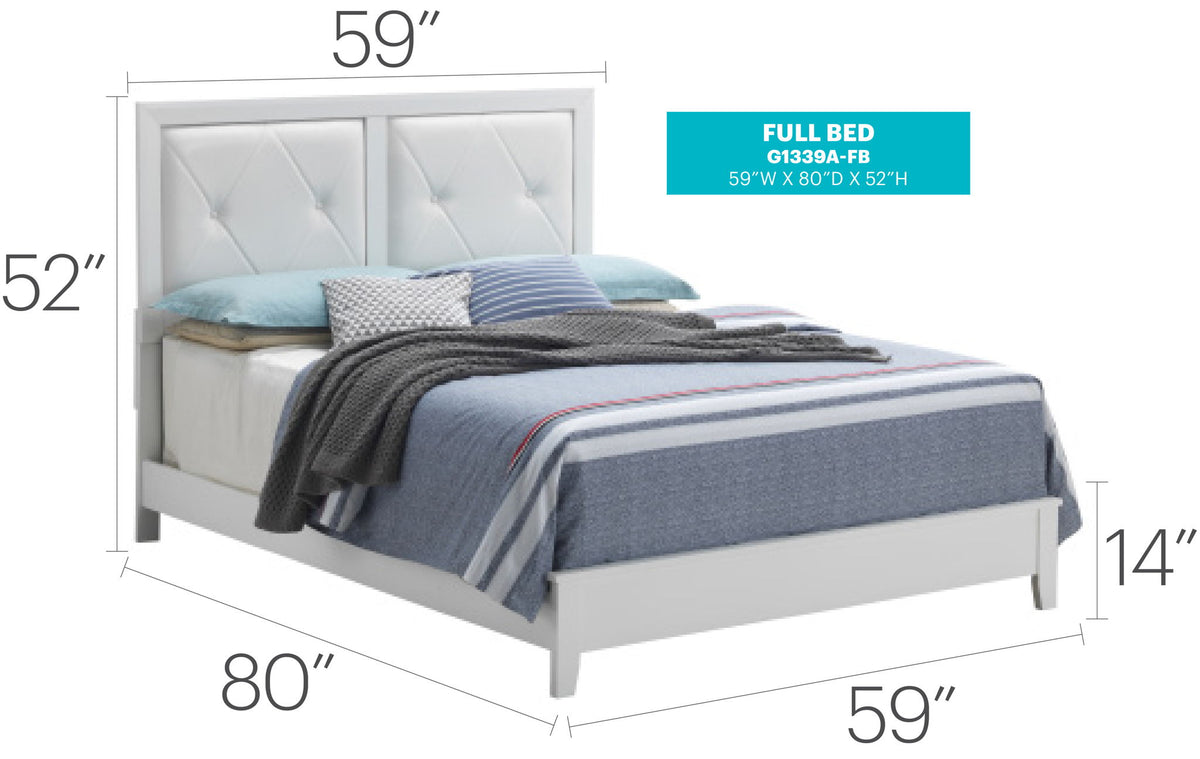 Padded Headboard Bed