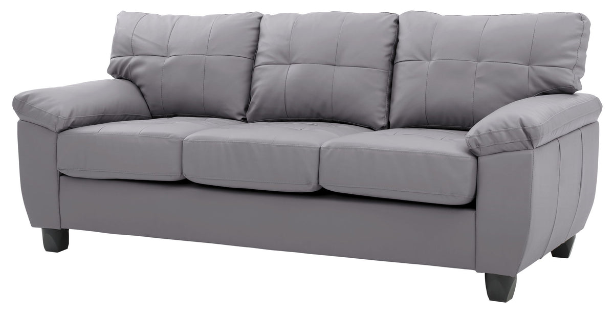 Sophisticated Sofa With Padded Arms - Gray