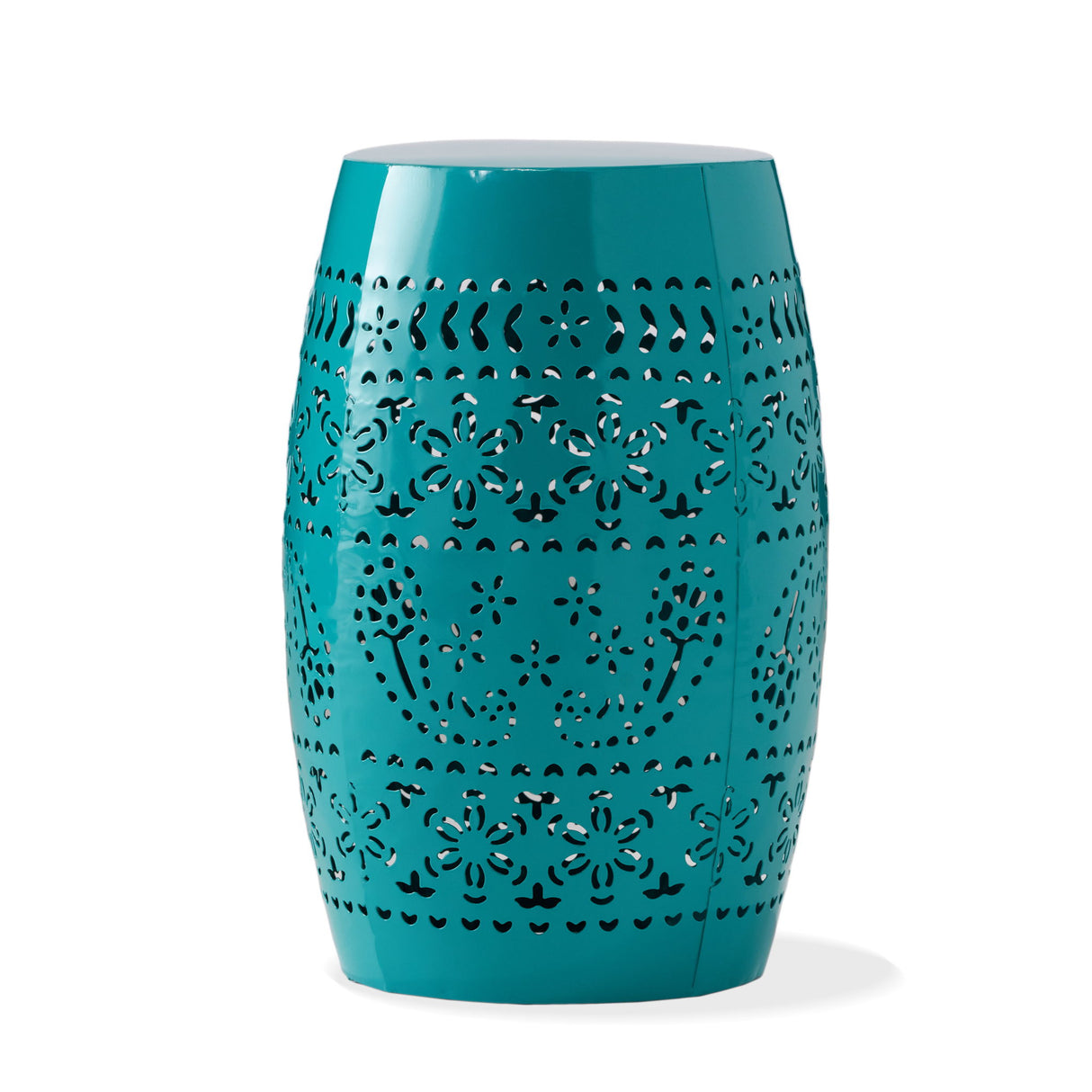 Outdoor Lace Cut Side Table - Teal
