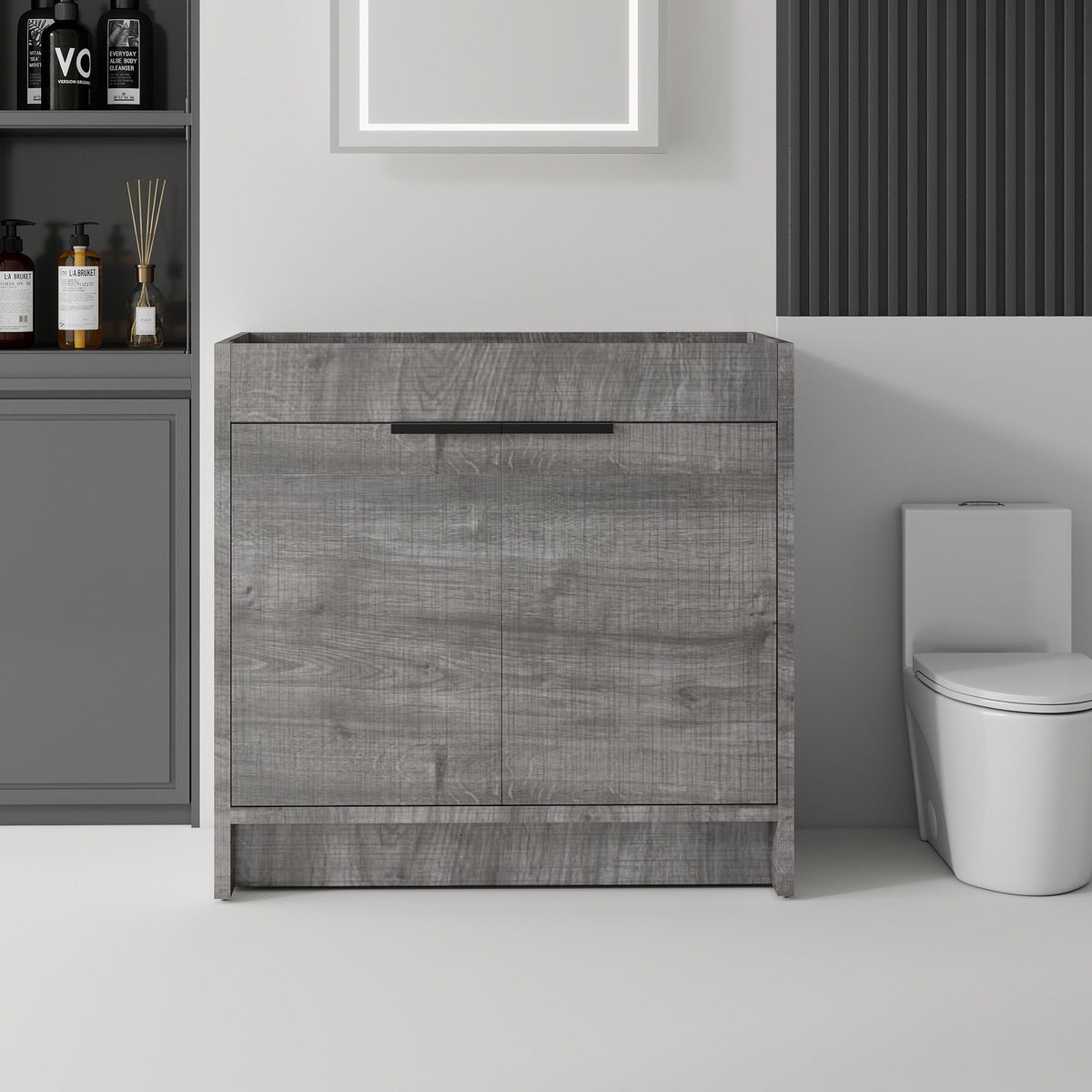Freestanding Bathroom Vanity Cabinet With Soft Close Doors, Cabinet Only