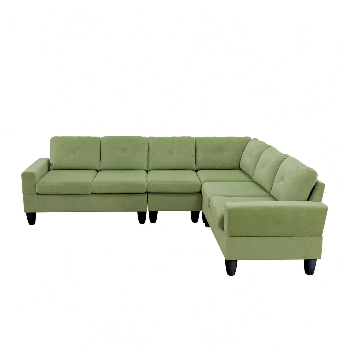 Modular L - Shaped Sectional Sofa 6 Seater 4 Piece Couch With Chaise