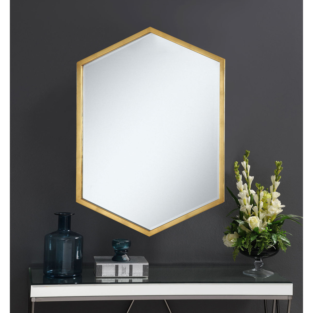 Cavendish - Hexagonal Wall Mirror - Gold