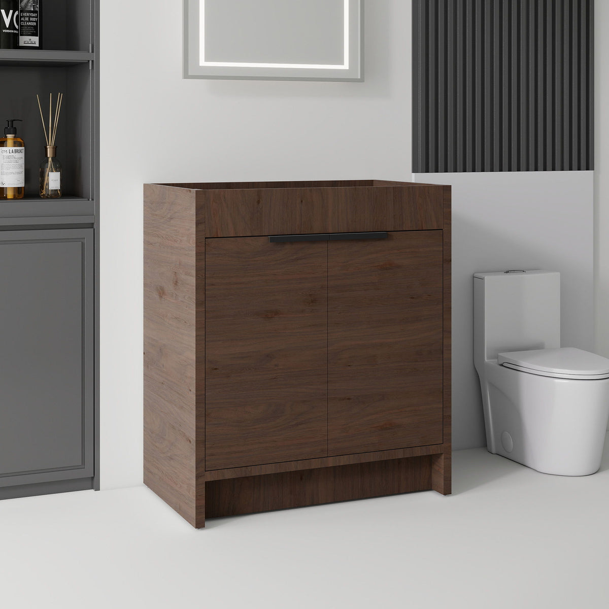 Freestanding Bathroom Vanity Cabinet With Soft Close Doors, Cabinet Only
