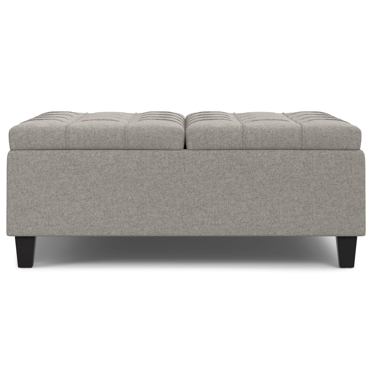 Harrison - Large Square Coffee Table Storage Ottoman - Gray