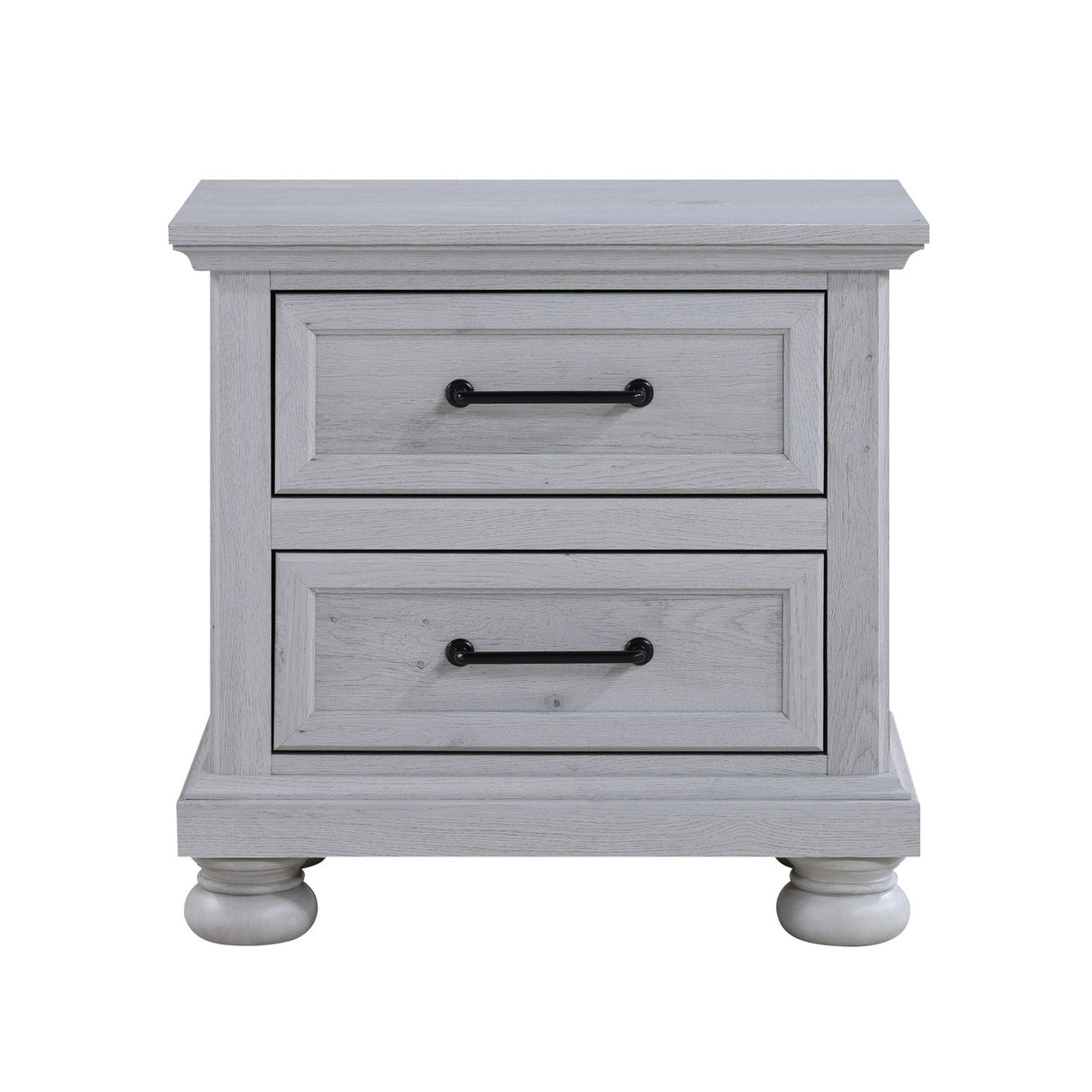 2 Drawer Nightstand With USB Charging Station