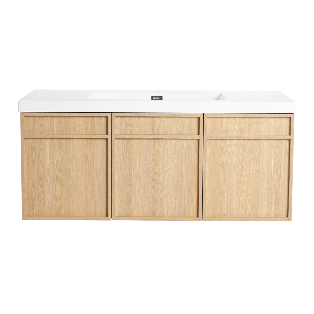 Wall-Mounted Bathroom Vanity With Resin Sink And Soft Closing Doors