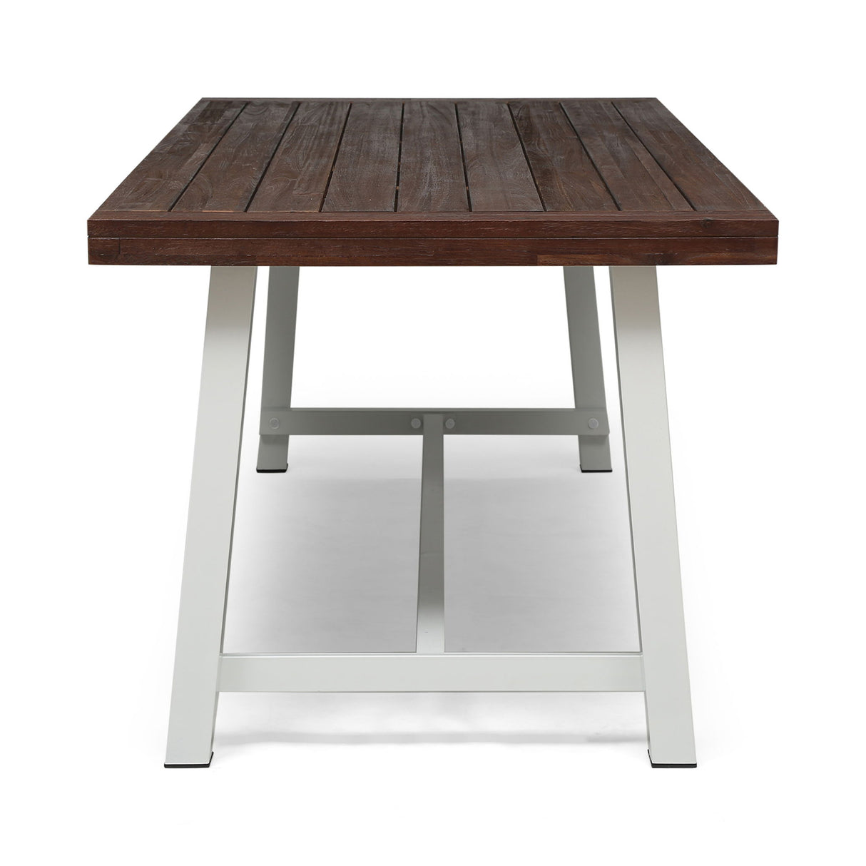 Equilibrium - Outdoor Dining Table With Wooden Frame And Slat Top