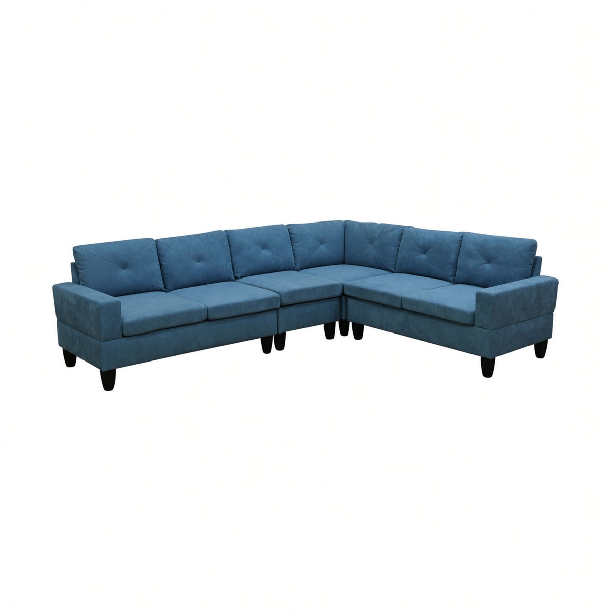 Modular L - Shaped Sectional Sofa 6 Seater 4 Piece Couch With Chaise