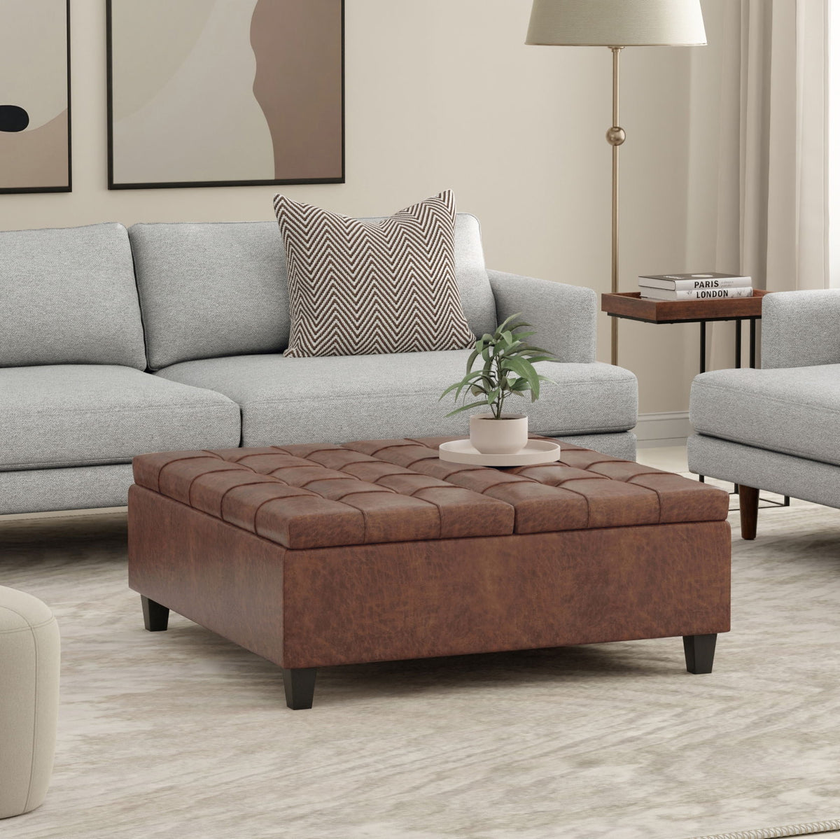 Harrison - Upholstered Coffee Table Storage Ottoman