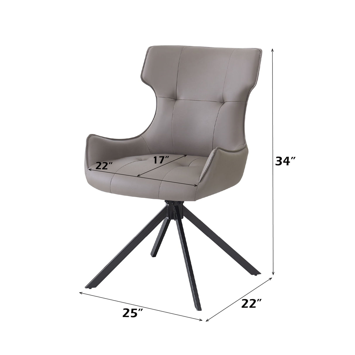 Damita - Side Chair With Swivel (Set of 2) - Camel