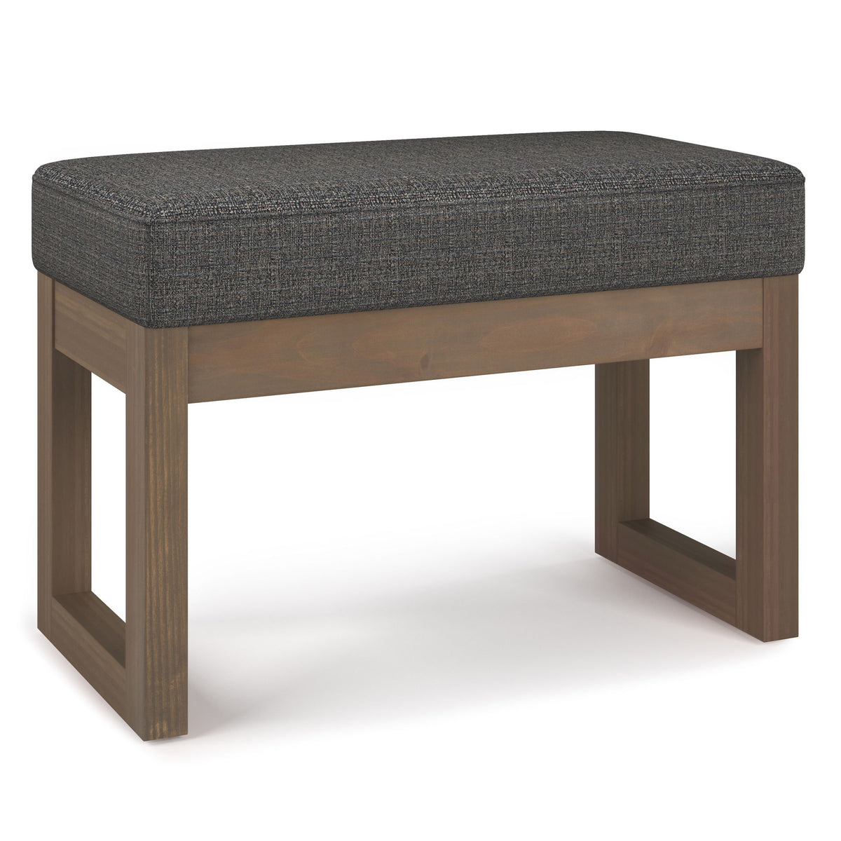 Milltown - Footstool Small Ottoman Bench - Dark Gray